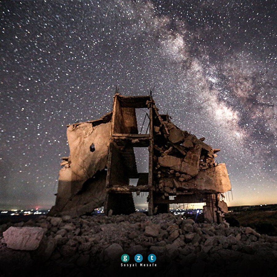 İdlib’te Samanyolu Galaksisi ve yıldızlı gece