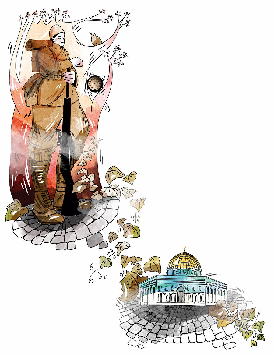 Onbaşı Hasan Kudüs’teki Son Osmanlı (Çizim: Cemile Ağaç Yıldırım)