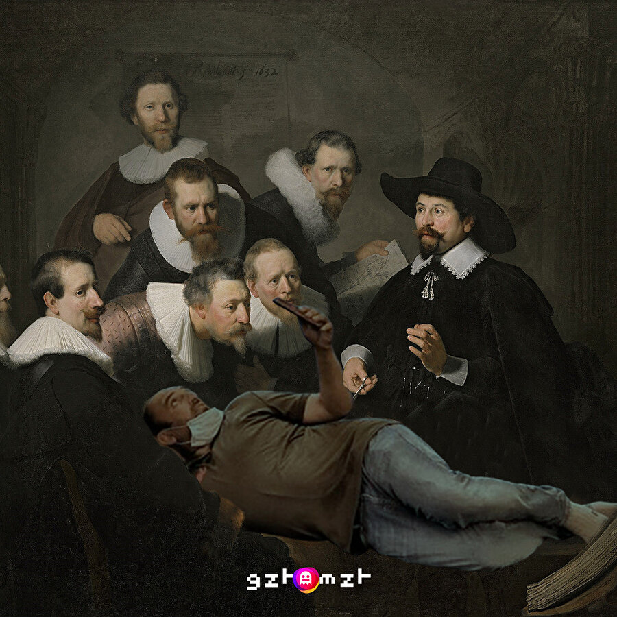 ​Dr. Nicolaes Tulp'un anatomi dersinde ilginç gelişmeler 🤳