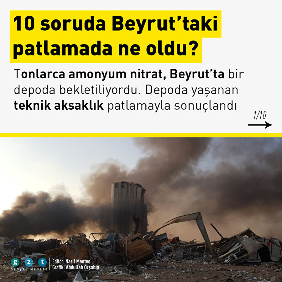 10 soruda Beyrut'taki patlamada ne oldu?