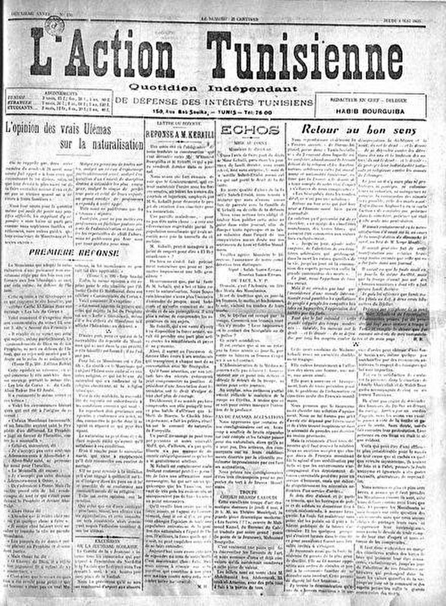 4 Mayıs 1933 tarihli Amel gazetesinin ilk sayfası.
