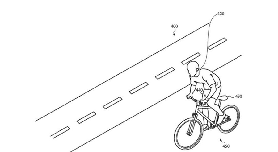 Yeni patent, spor yapan ya da bisiklet kullanan kişilerin AirPods'un gürültü engellemesi nedeniyle hayatını tehlikeye atmasını önlemeyi amaçlıyor. 