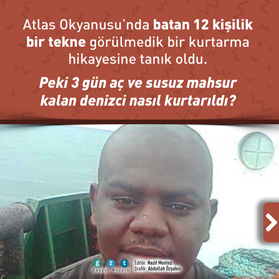 Atlas Okyanusu'nun ortasında inanılmaz bir kurtarma hikayesi