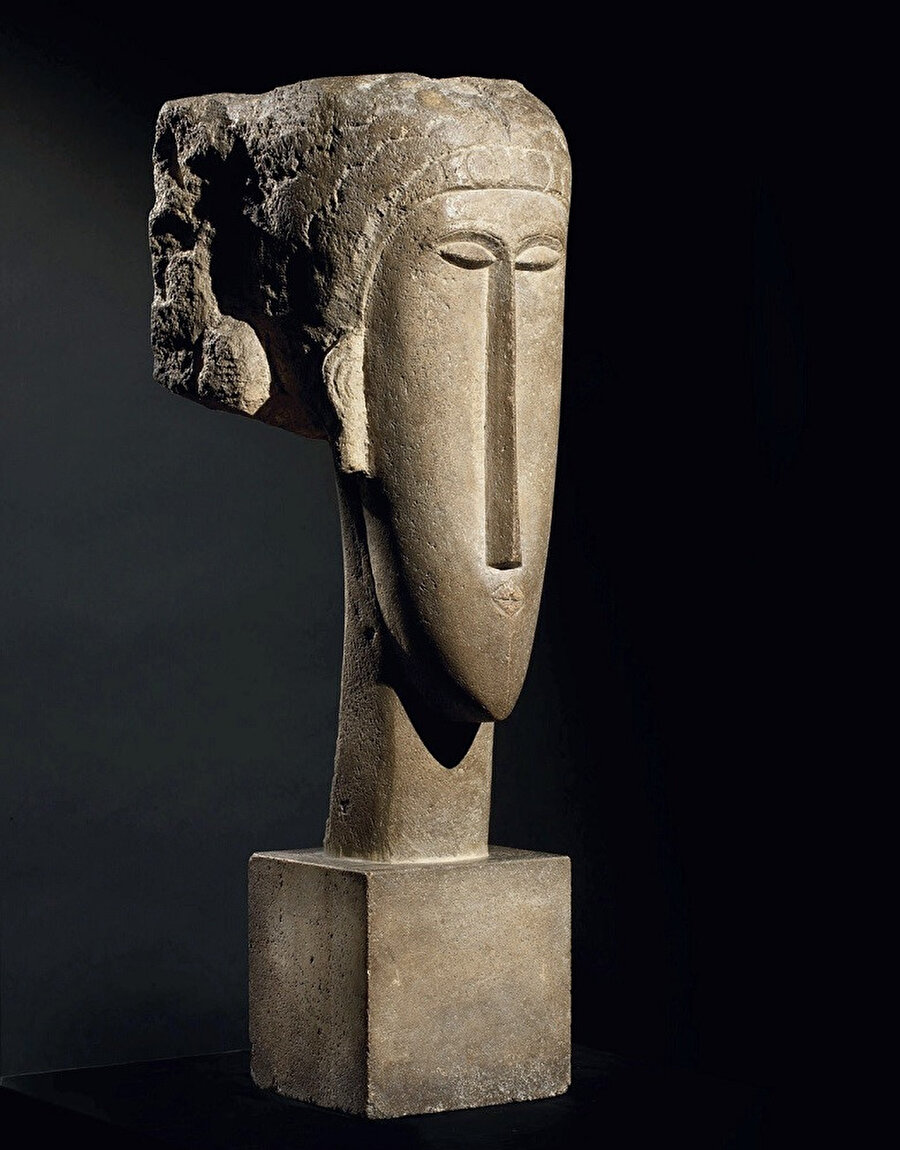 Kireçtaşı heykel Tête (1910-12)