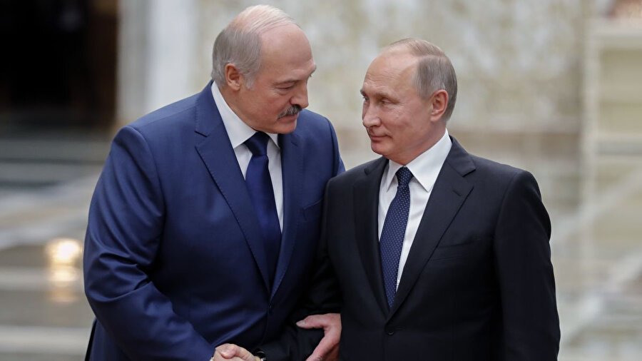 Belarus Cumhurbaşkanı Lukaşenko ve Rusya Devlet Başkanı Putin