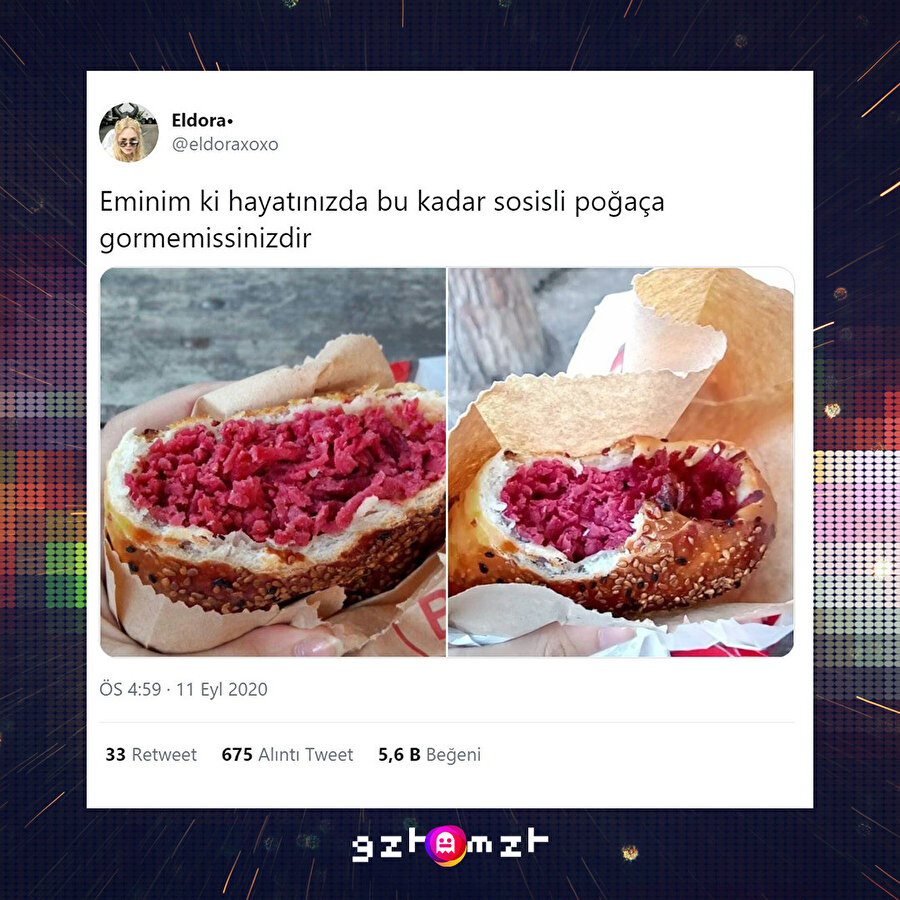 Poğaçalı sosis olmuş bu​