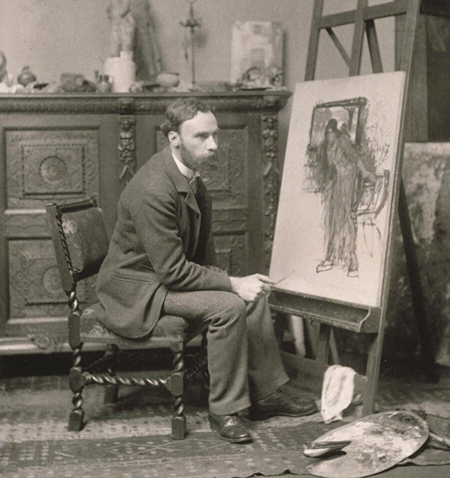 John William Waterhouse, Neo-klasik ve Ön-Raffaelocu akımlara uyan mitoloji ve edebiyattan uyarlanan kadın resimleri ile ünlüdür.