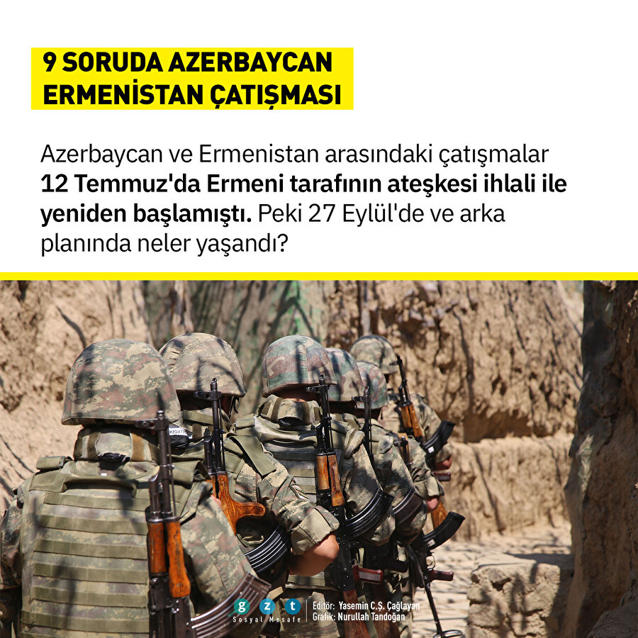 9 soruda Azerbaycan-Ermenistan çatışması