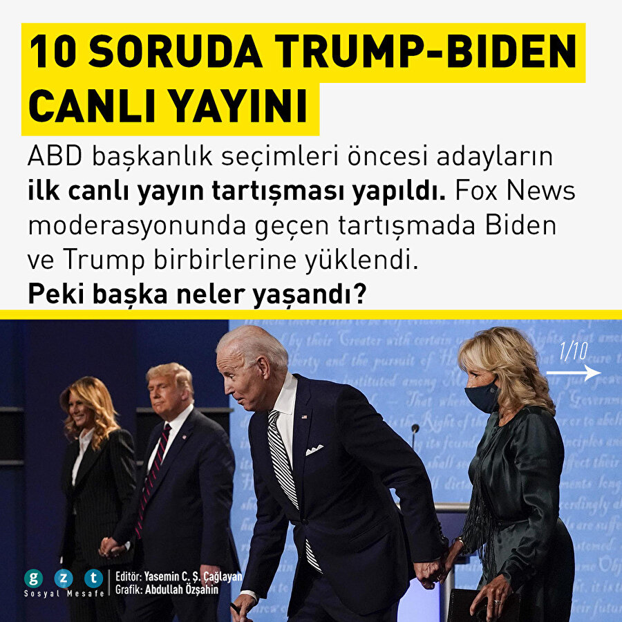 İlki gerçekleştirilen Trump-Biden canlı yayınında neler yaşandı?