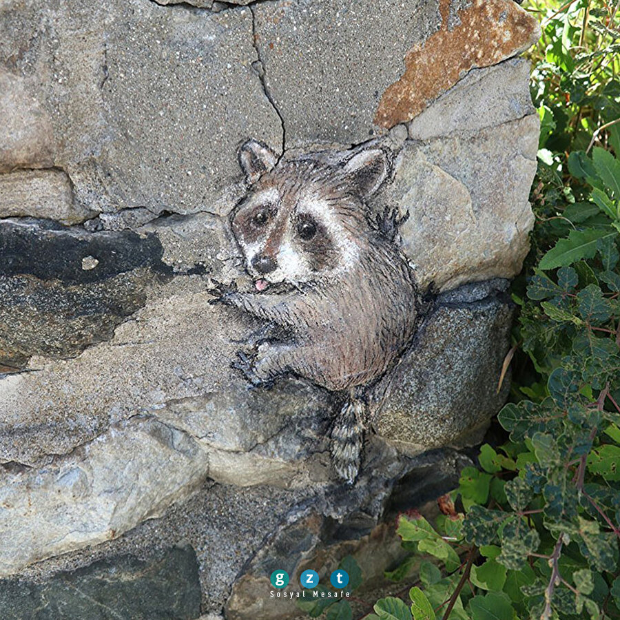 Sokak sanatçısı David Zinn'den sevimli çizimler