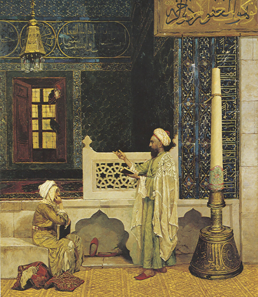 Yeşil Camii’de Kuran Dersi, 1890.