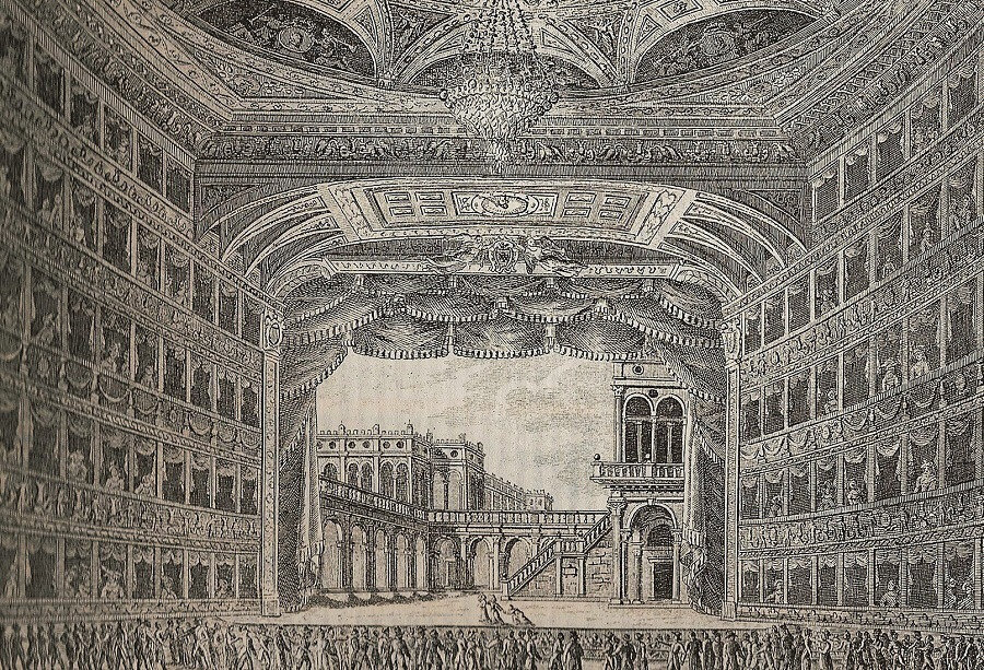 İlk tiyatronun içi, 1829.