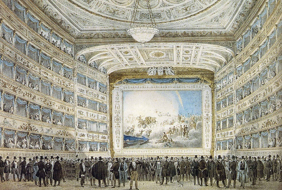 La Fenice'nin içi,1837.