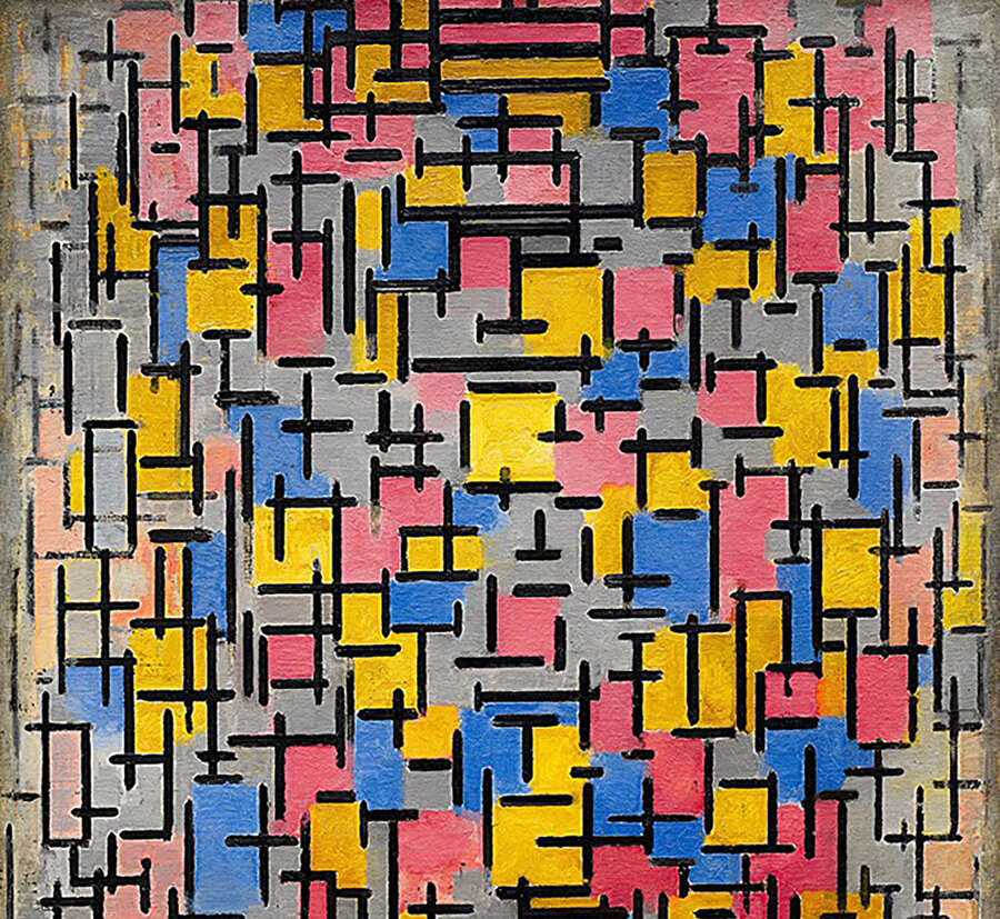 "Composition" (1916), De Stijl etkisi oluşurken.