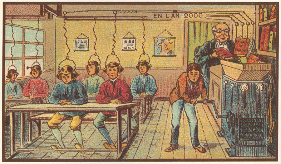 Fransız sanatçı Jean-Marc Côté, 1899 tarihli eseri: Yüzyılın Sonu Kartları