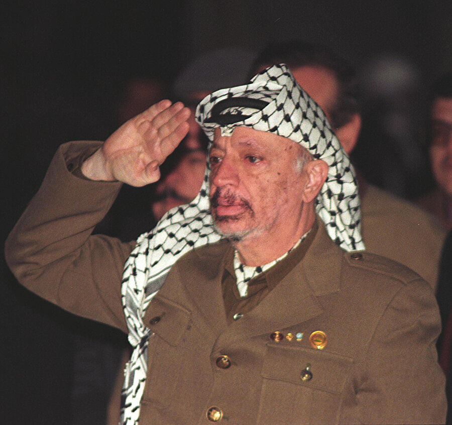 Filistin direnişinin efsane lideri: Yasir Arafat.