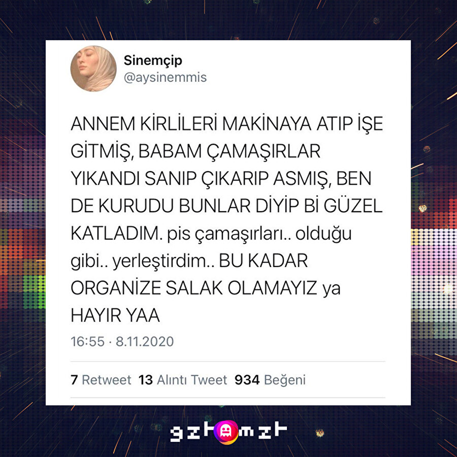 Okurken çamaşırların kokusu burnunuza geliyor