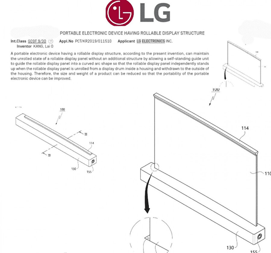 LG'nin yeni patenti, kıvrılabilir ekranlı dizüstü bilgisayarı gösteriyor. 