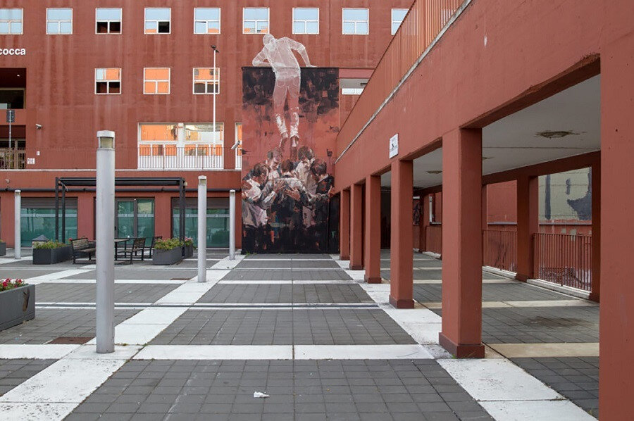 Chained (Zincirli), Kalıcı Enstalasyon, Università Bicocca, Milan, İtalya, 2015.