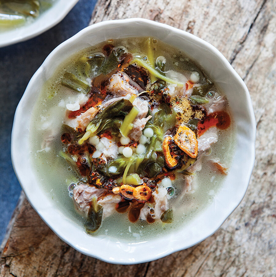 Gerdanlı Semizotu Çorbası tarifi