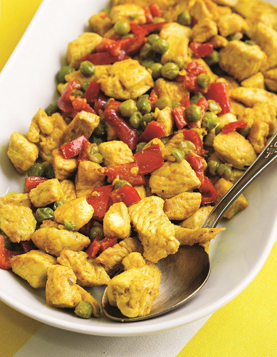 Bezelyeli Zerdeçallı Hindi Sote