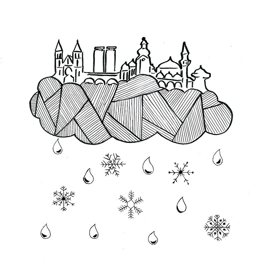 Yağmurlu ve karlı gün sayısı, Saraybosna’da hayatın seyrini yavaşlatmaktadır.