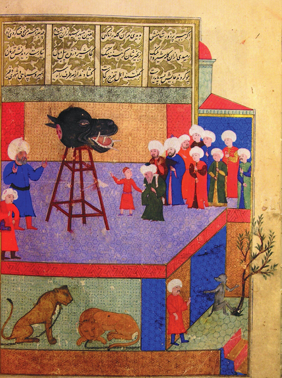 16. yüzyılda Arslanhâne ve üst katında yer alan Nakkaşhâne (Şehname-i Selim Han)