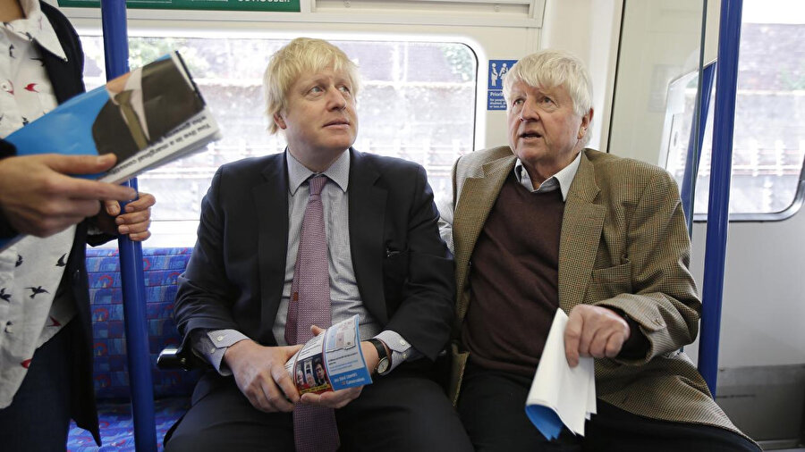 Boris Johnson ve babası Stanley Johnson