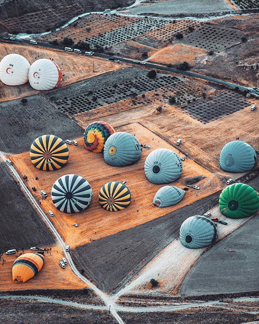 Kapadokya'nın balonları uykudayken 😴