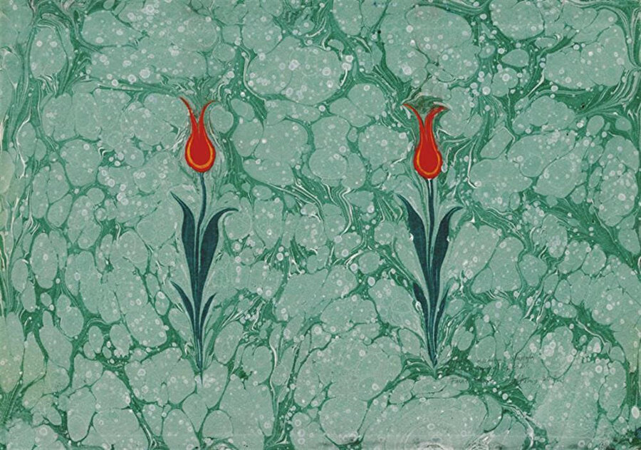 Necmeddin (Çiçek) Ebruları.