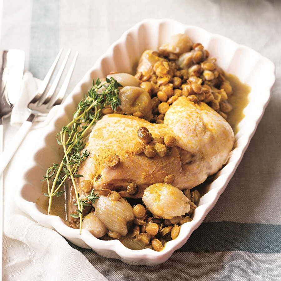 Yeşil Mercimekli Tavuk But