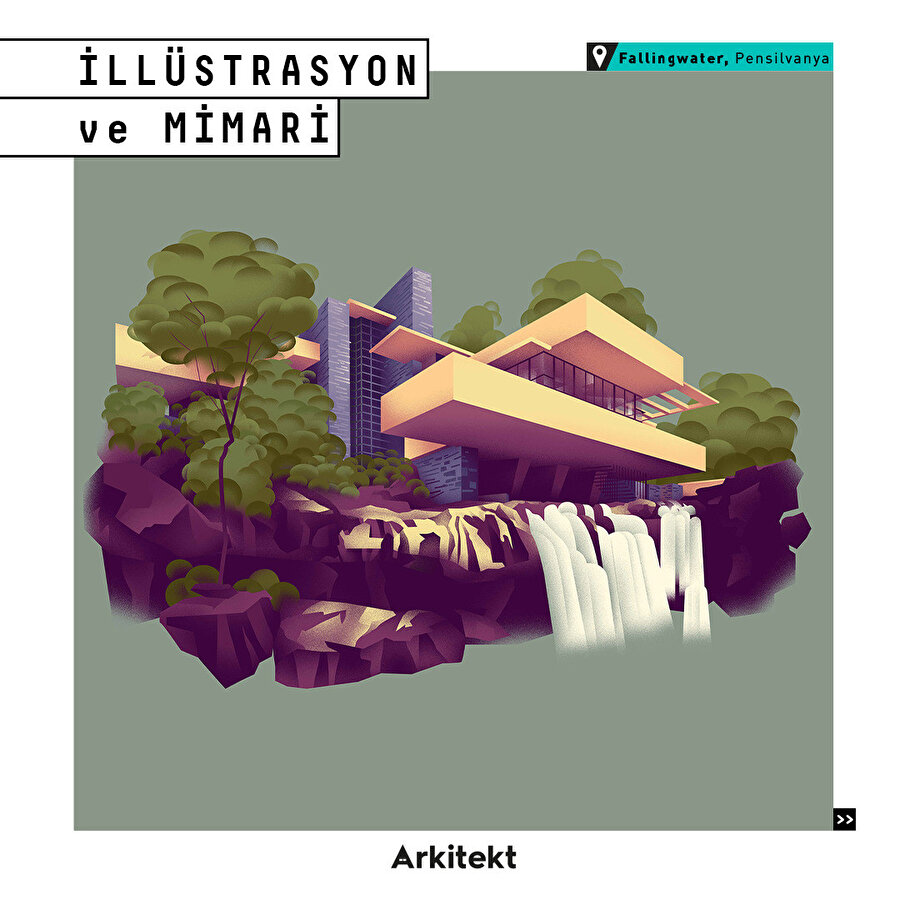 Ünlü mimar Frank Lloyd Wright’ın çalışmalarını farklı bir yorum