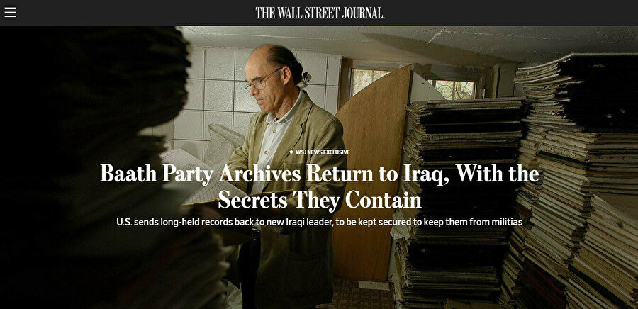 ABD, uzun süredir elinde tuttuğu Baas arşivlerini Irak'a iade etti.
