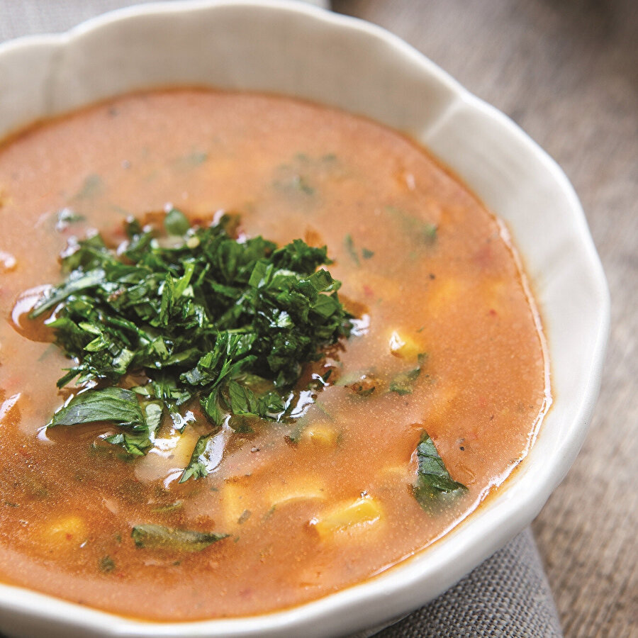 Mısırlı Acılı Tarhana Çorbası tarifi