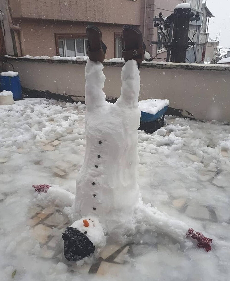 😊Biraz tebessüm zamanı: İlginç kardan kadınlar ve adamlar ⛄