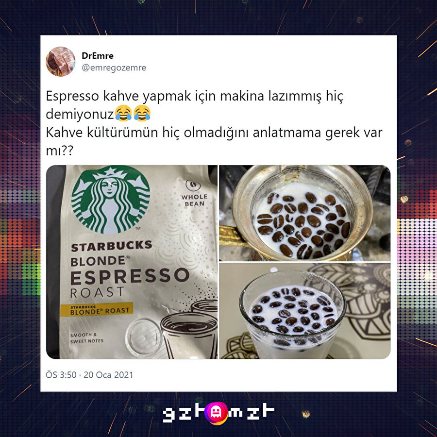 Direkt kahvenin yetiştiği ağacı kaynatması gerekmez miydi?