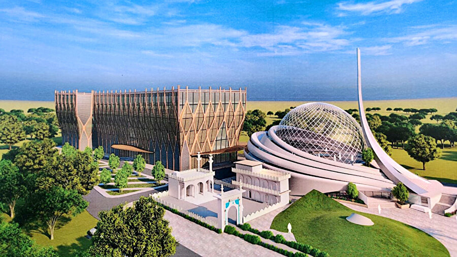 Yarın temeli atılacak Dhannipur Cami'nni planı.