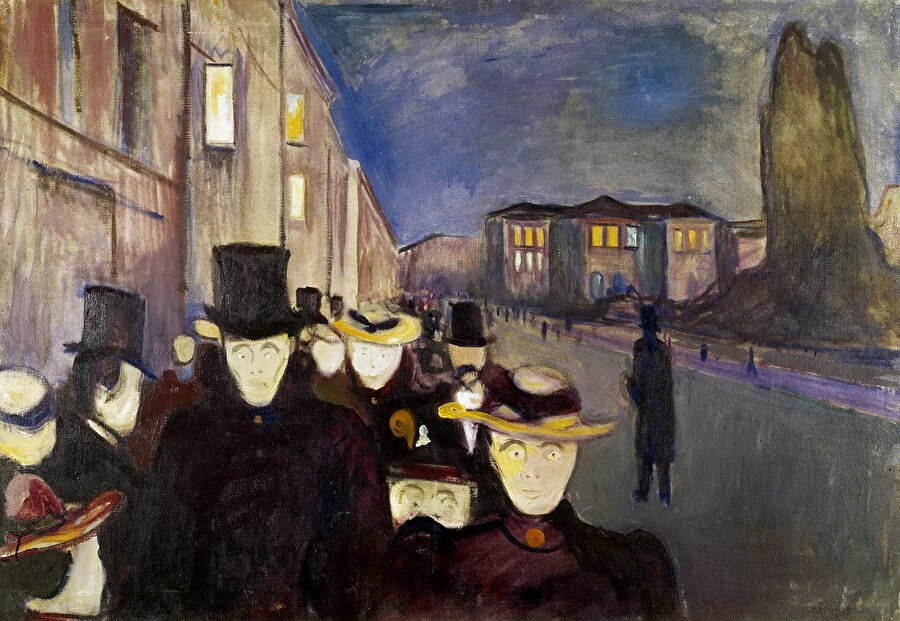 Karl Johan’da Akşam (Evening on Karl Johan Street), 1892.
