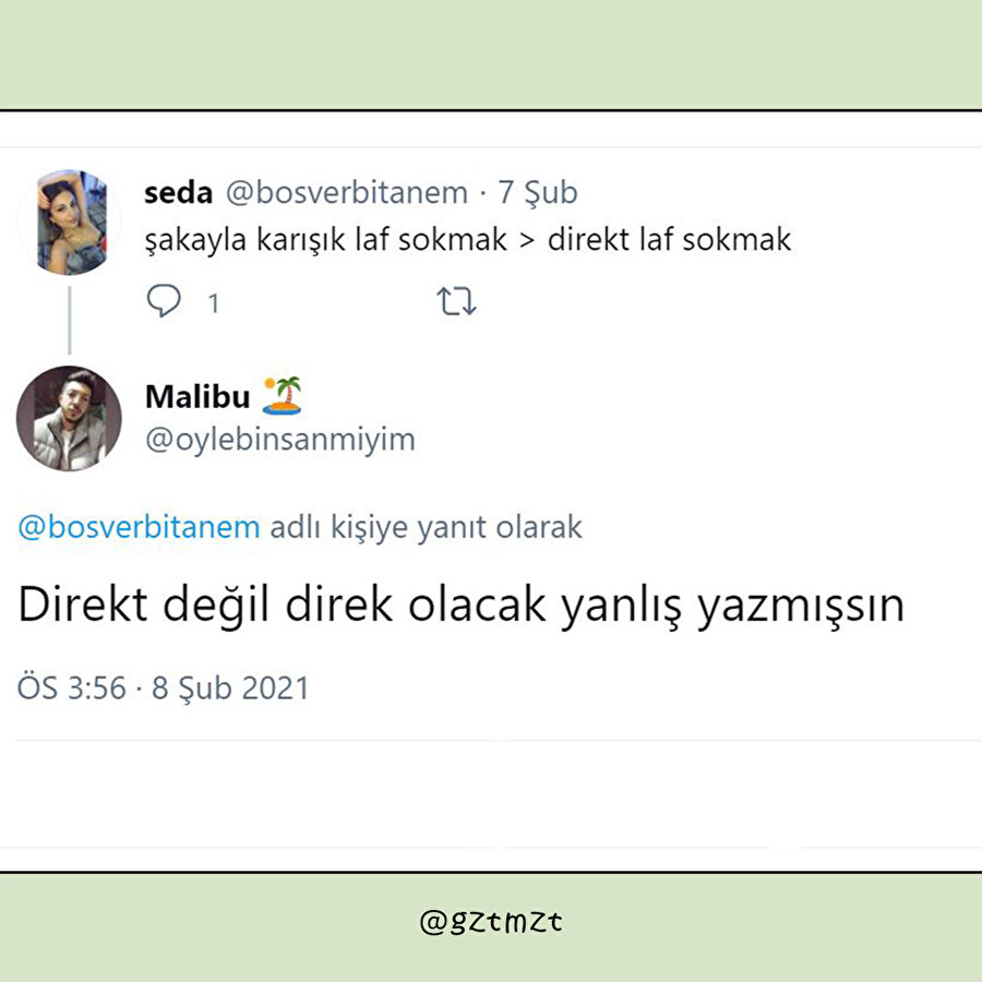 Kendisi cevaplasın