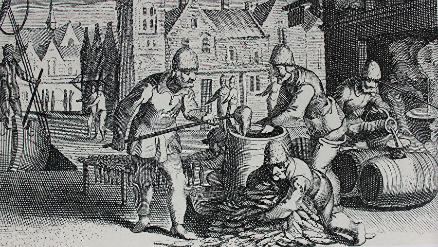 Tarihte tuzun koruyucu Madde olarak kullanılmasını gösteren bir fotoğraf. Hollanda 1618.