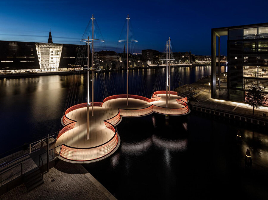 Köprü, Christianshavn mahallesinde kanal çevresindeki günlük yaşamı ve samimiyeti, yelkenli teknelerini, surlardaki yaşamı yansıtıyor. 