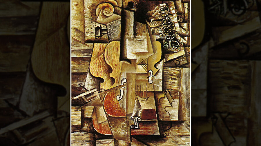 Picasso, Keman ve Üzüm, 1912