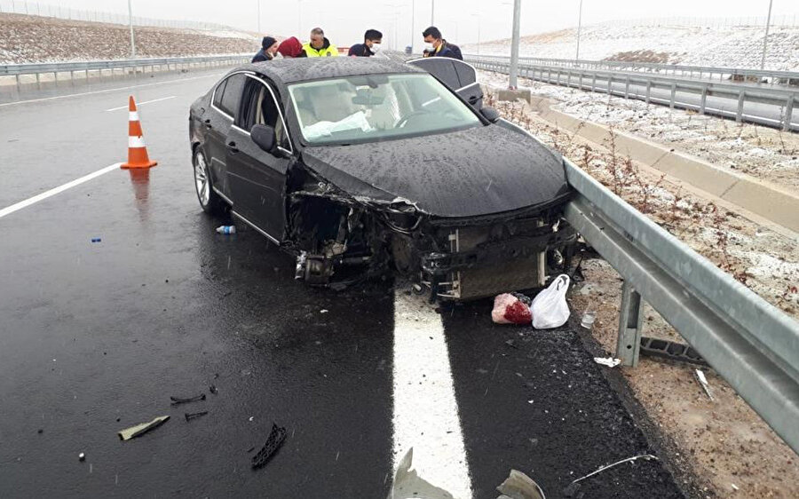 Kaza yerinden bir görüntü