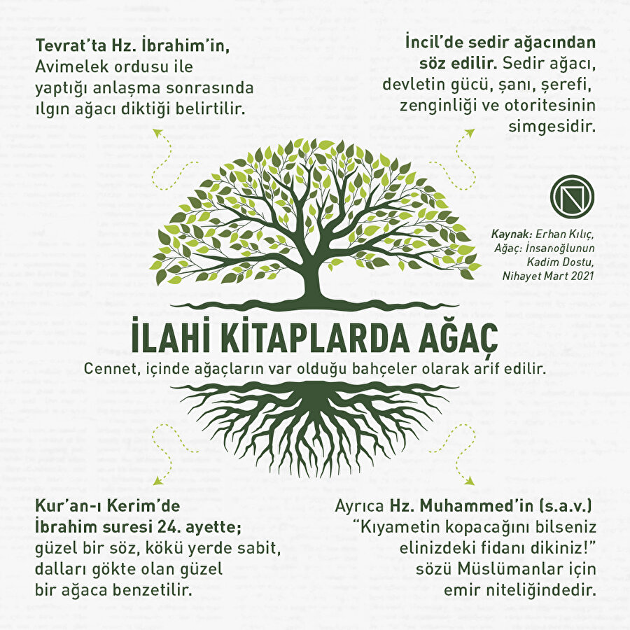 İlahi kitaplarda ağaç
