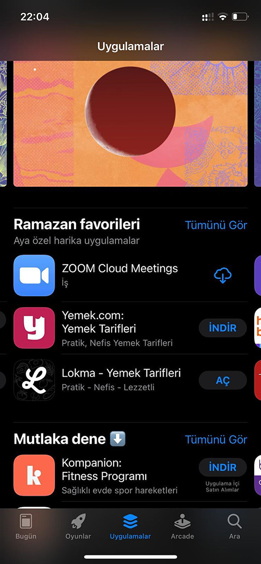 Lokma, AppStore'da 'Ramazan' favorilerinde