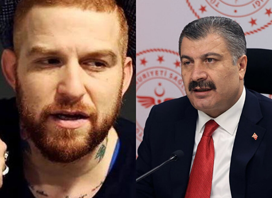 Athena grubunun solisti Gökhan Özoğuz Sağlık Bakanı Fahrettin Koca