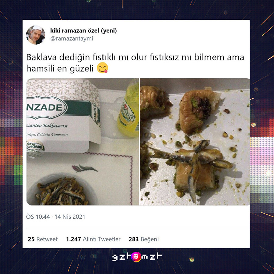 Hamsili baklava mı? Midem ağzımdan çıktı​