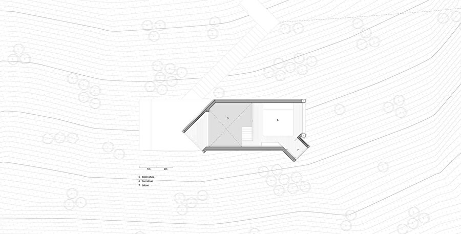 La Loica kabininin birinci kat planı.
