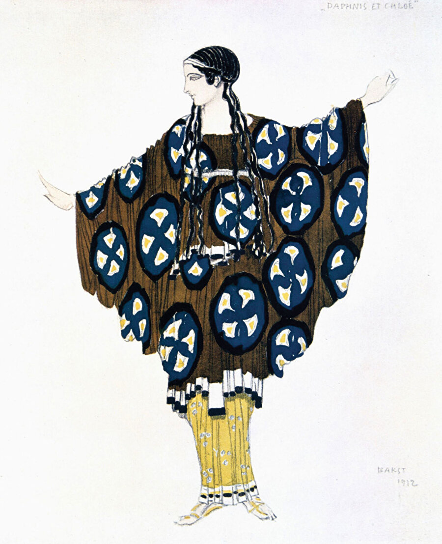 Ballets Russes için Leon Bakst tarafından tasarlanan kostüm, 1912.
