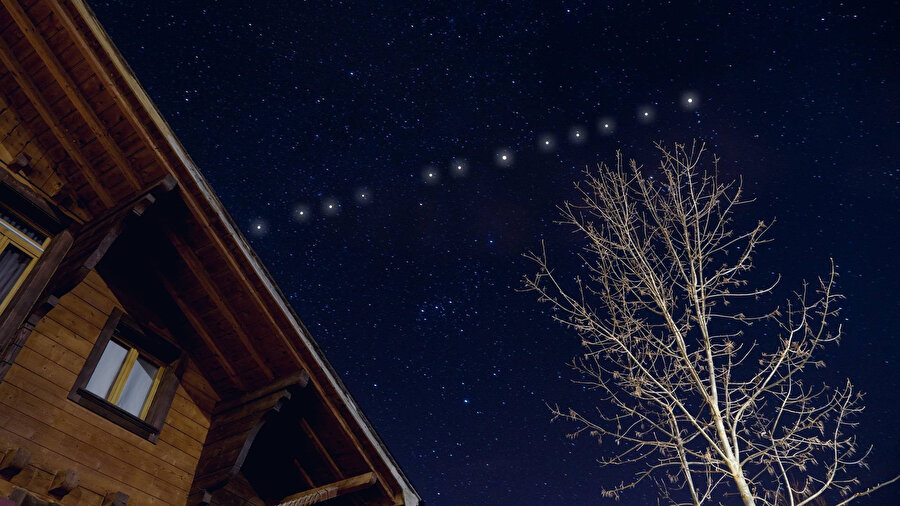 Starlink uydularının gece görünüşü